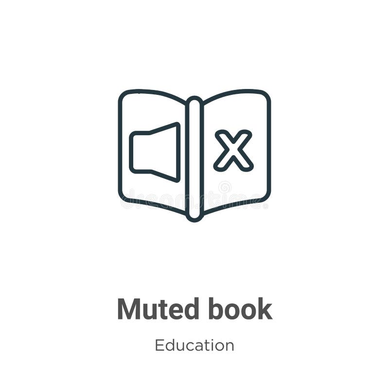 Muted Book Icon on White Background. Simple Element Illustration from Education Concept Stock