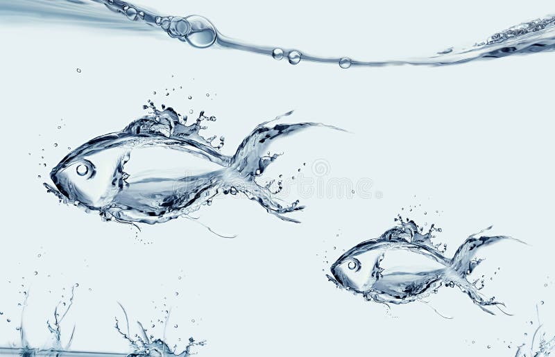 Mutter-Fisch-und Tochter-Schwimmen Mutter-Fisch-und Tochter-Schwimmen