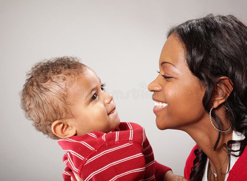 Mutter und Sohn stockfoto