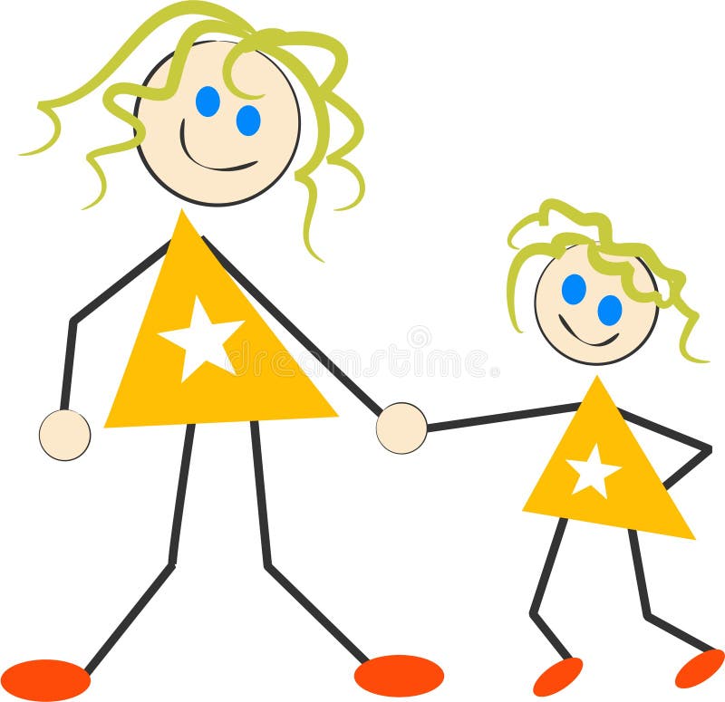 Mutter und Tochter vektor abbildung Mutter und Tochter vektor abbildung