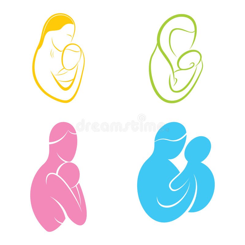 Mutterbabyikone lizenzfreie abbildung
