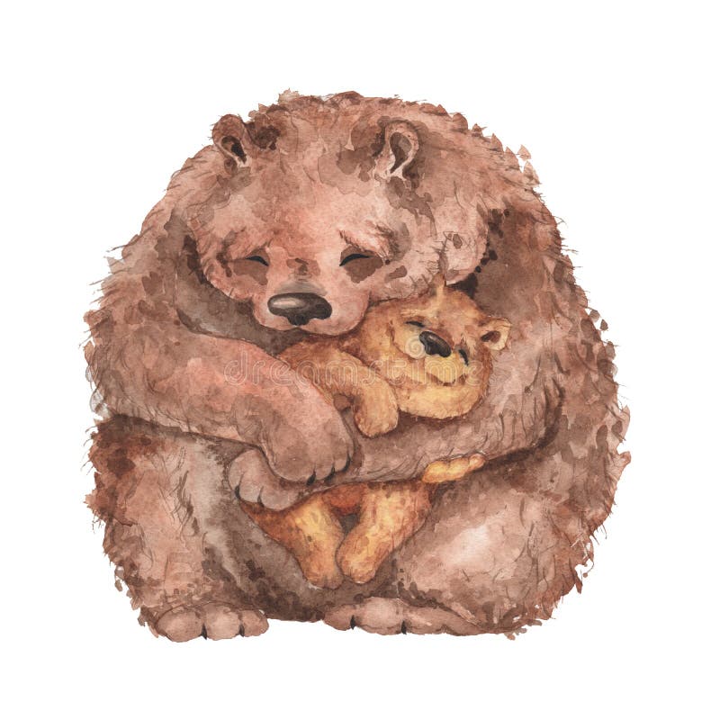 Mutterbär und Babybär lizenzfreie abbildung Mutterbär und Babybär lizenzfreie abbildung
