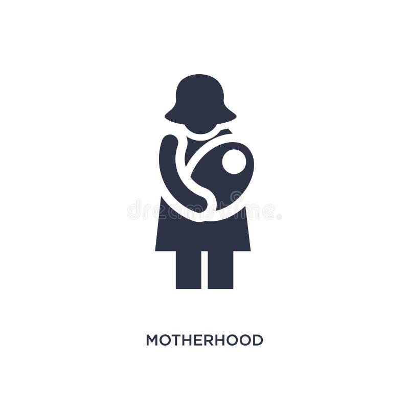 Mutterschaftsikone auf weißem Hintergrund Einfache Elementillustration von den Kindern und vom Babykonzept lizenzfreie abbildung