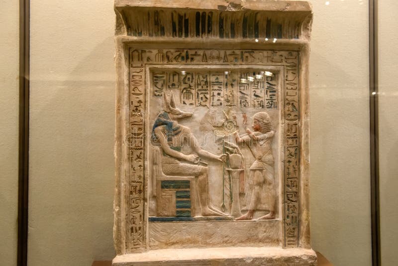 Muurschilderij en decoratie van het graf: oude Egyptische goden en hiërogliefen royalty-vrije stock foto's Muurschilderij en decoratie van het graf: oude Egyptische goden en hiërogliefen royalty-vrije stock foto's
