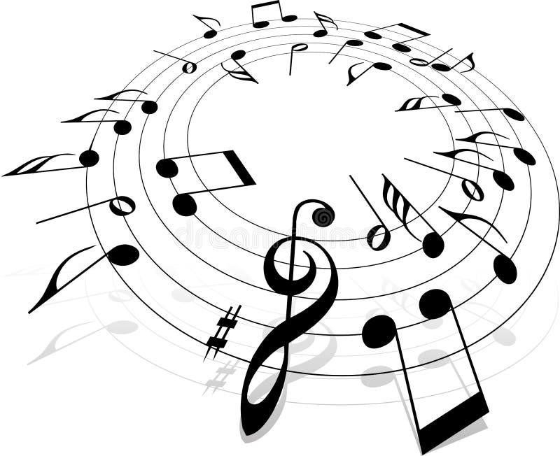 Muzikale aantekening stock illustratie Muzikale aantekening stock illustratie
