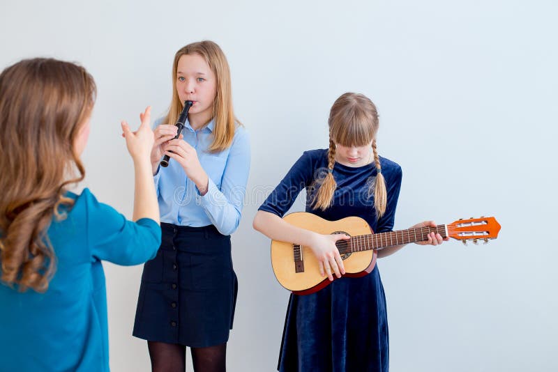 Muzyczna lekcja indoors zdjęcie stock