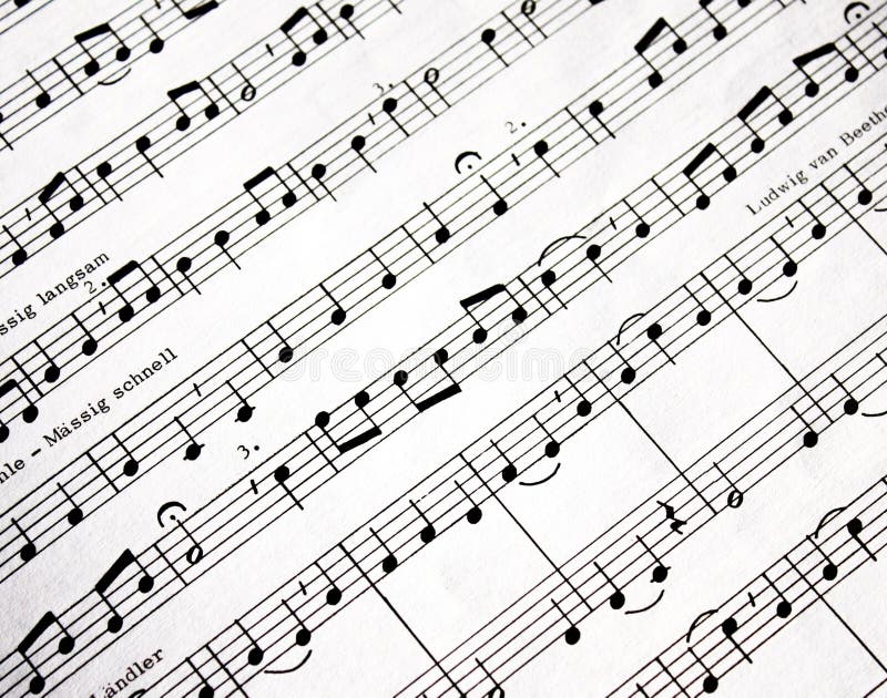 Sheet of music notes on white. Sheet of music notes on white.