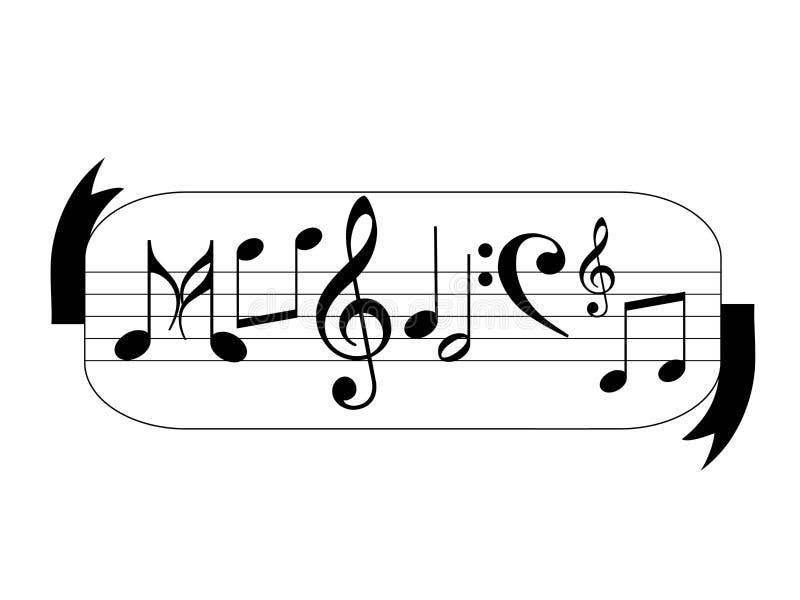 Music notes display as a ward music generated by illustration. Music notes display as a ward music generated by illustration