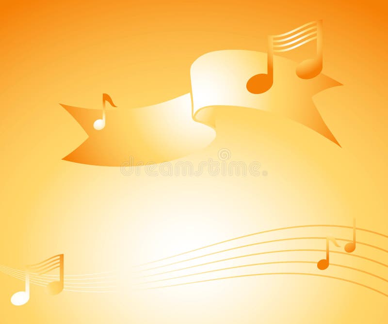 Illustration of music notes on gradient. Illustration of music notes on gradient