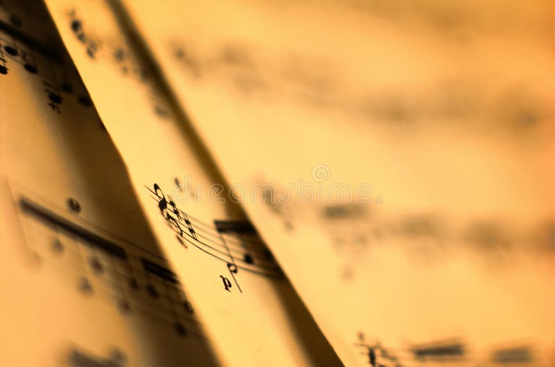 Old sheet music, close-up shot, very shallow depth of field. Could be easily used in any design, enjoy. Old sheet music, close-up shot, very shallow depth of field. Could be easily used in any design, enjoy.