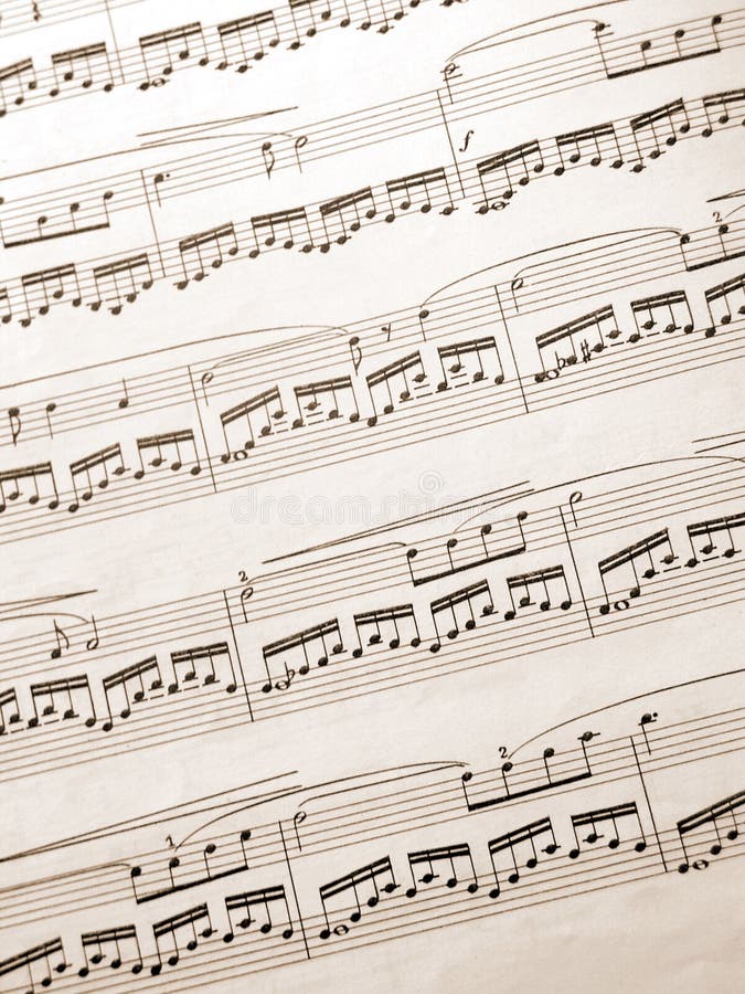 music notes - sepia image. music notes - sepia image