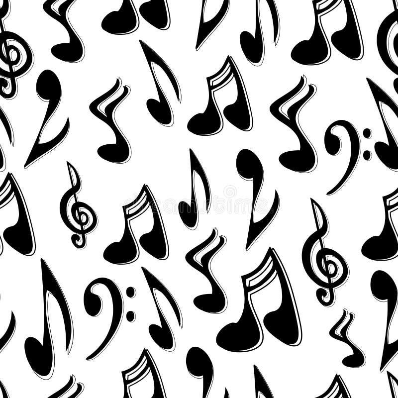 Seamless tile with musical notes. Seamless tile with musical notes