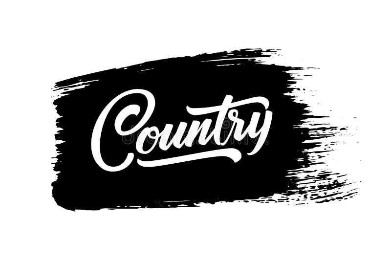 Muzyka country Wektorowa muzykalna ręka rysujący literowanie na czarnym farby muśnięcia uderzeniu Elegancka nowożytna ręcznie pis royalty ilustracja Muzyka country Wektorowa muzykalna ręka rysujący literowanie na czarnym farby muśnięcia uderzeniu Elegancka nowożytna ręcznie pis royalty ilustracja
