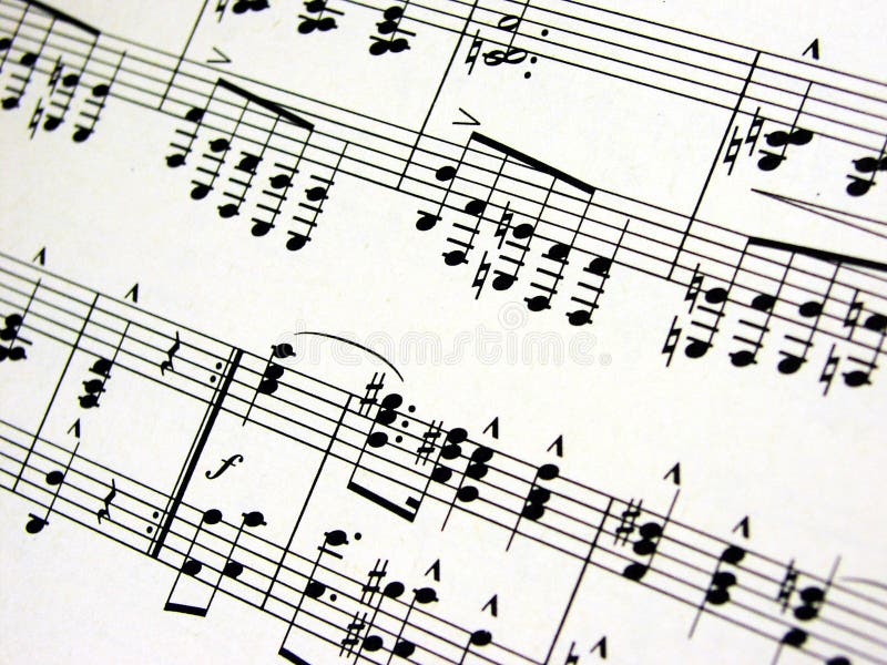 Music sheet detail. Music sheet detail