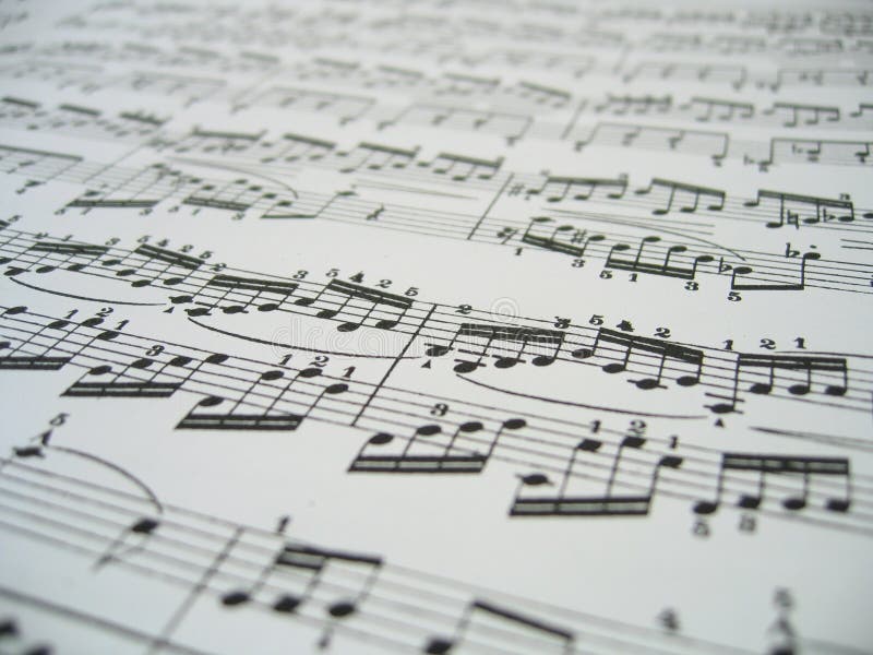 Close-up of a sheet of classic music. Close-up of a sheet of classic music.