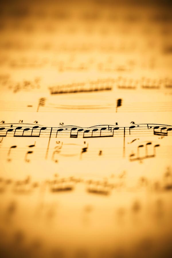 Close-up of an old music sheet, very shallow DOF!. Close-up of an old music sheet, very shallow DOF!