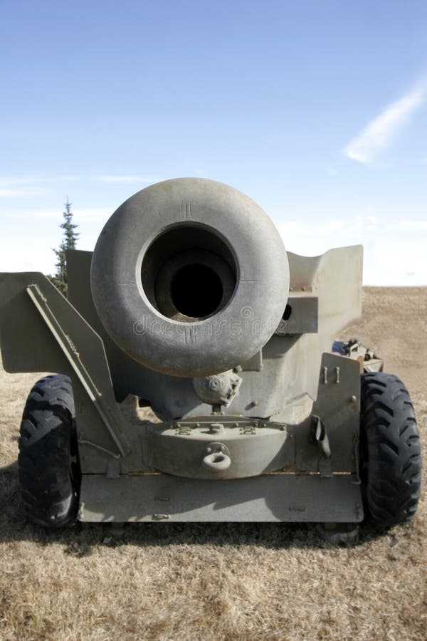 Muzzle of artillery gun