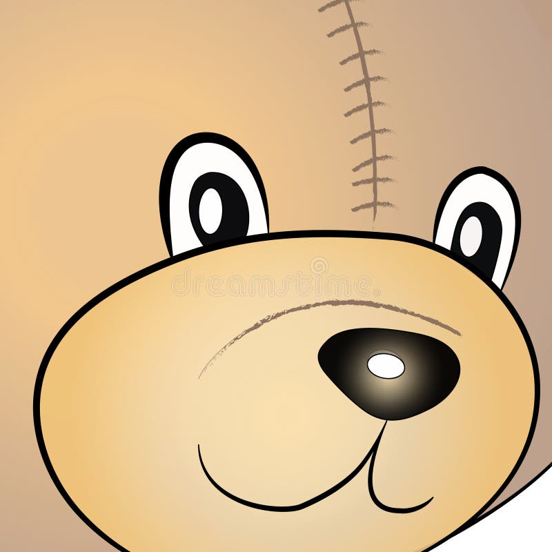 Muzzle of teddy bear stock illustration. Illustration of graphic 49598020