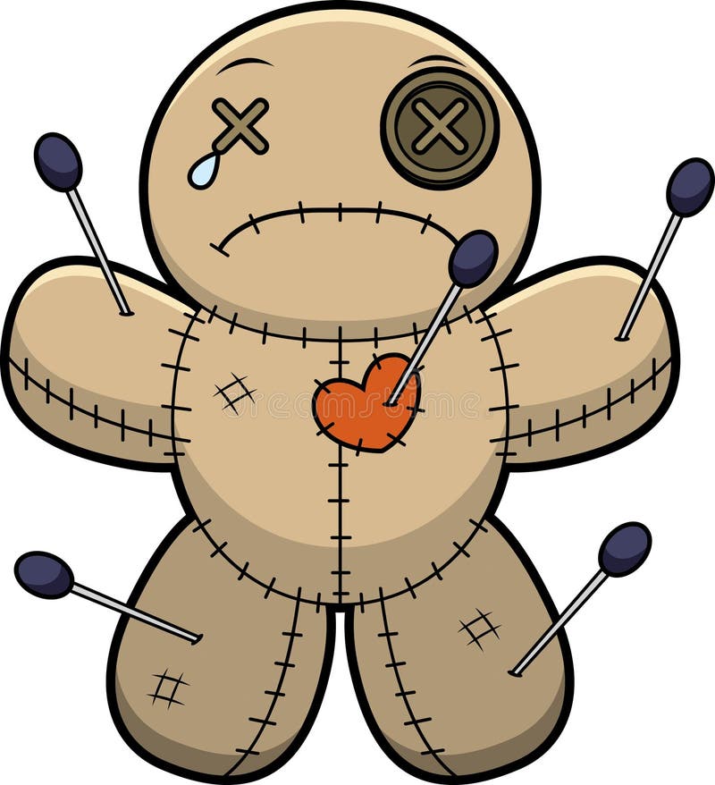 Muñeca triste del vudú de la historieta libre illustration Muñeca triste del vudú de la historieta libre illustration