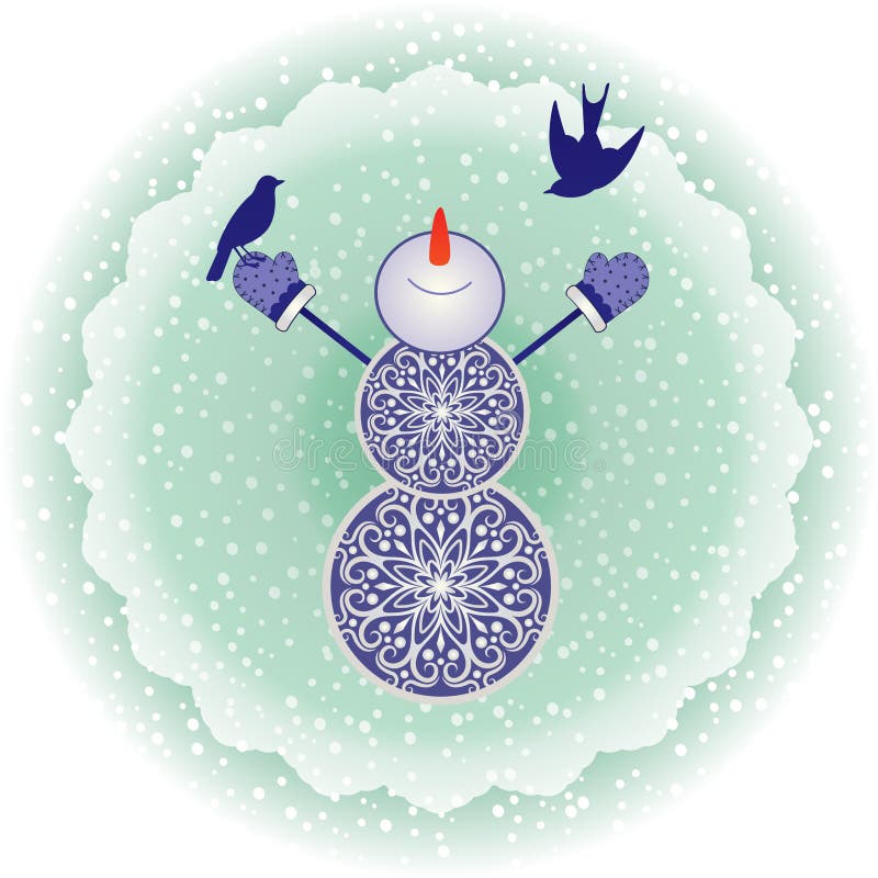 Muñeco de nieve cristalino libre illustration Muñeco de nieve cristalino libre illustration