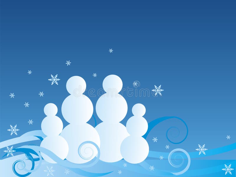 Muñecos de nieve ilustración del vector Muñecos de nieve ilustración del vector
