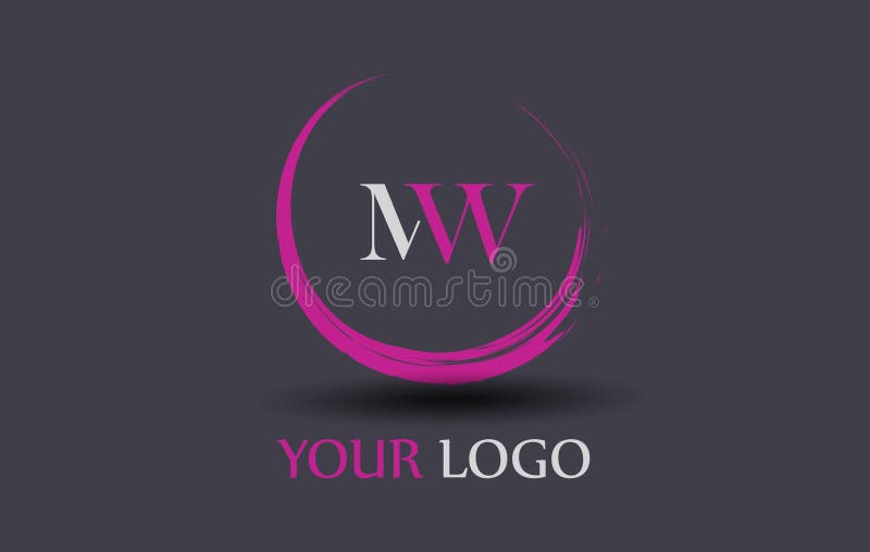 MW M W letterlogo ontwerp stock illustratie