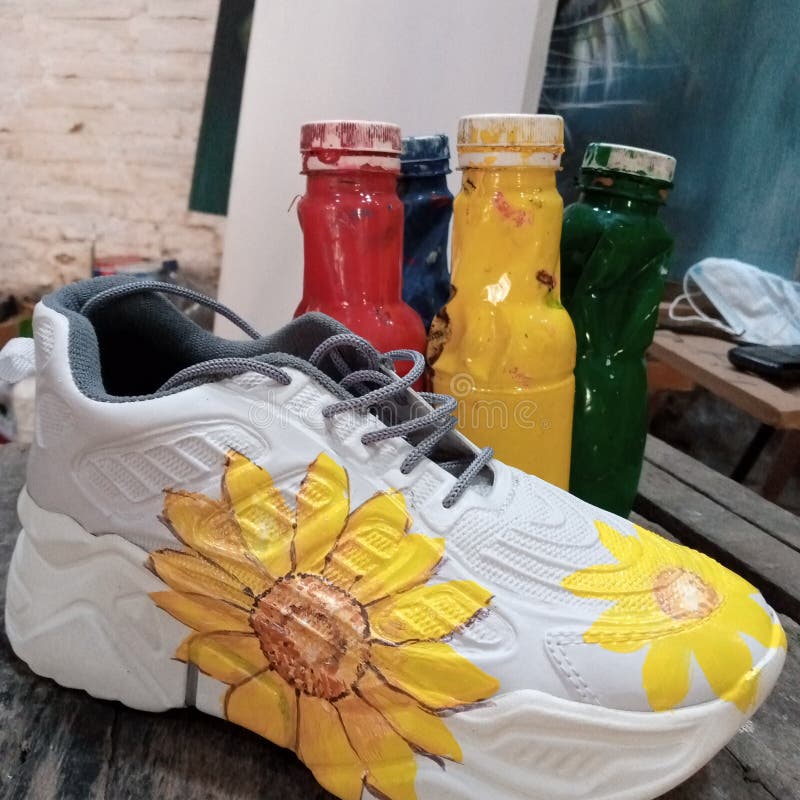 My Artwork Painting Shoe Acrylic on Shoe Stock Photo Image of acrylic