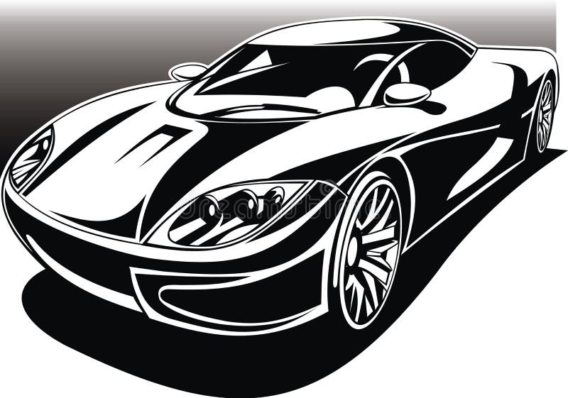 My Black and White Design Car Stock Vector Illustration of motorcar