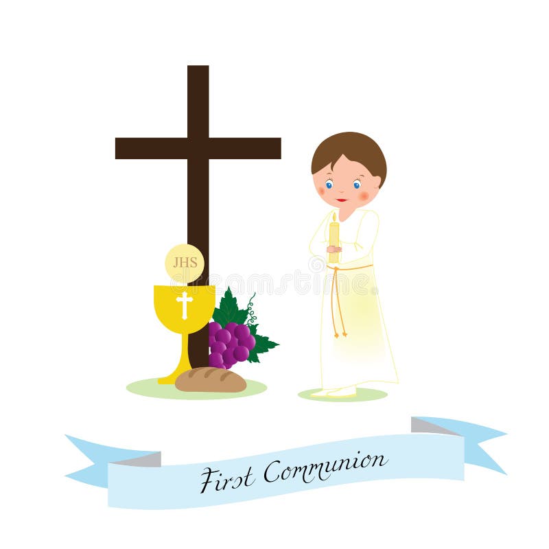 My first communion stock illustration My first communion stock illustration