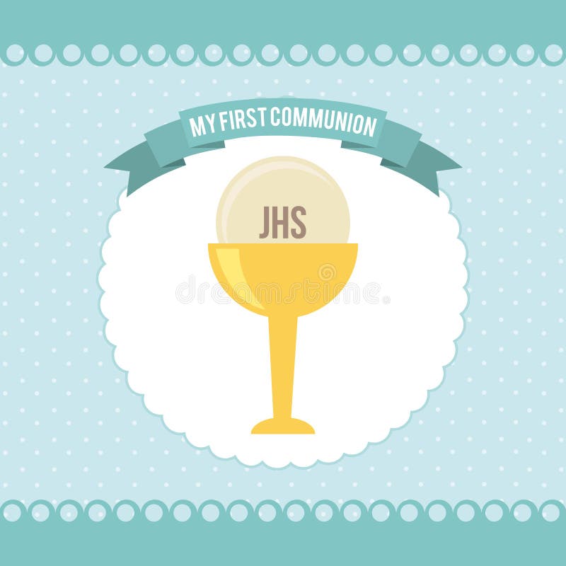 My first communion vector illustration My first communion vector illustration
