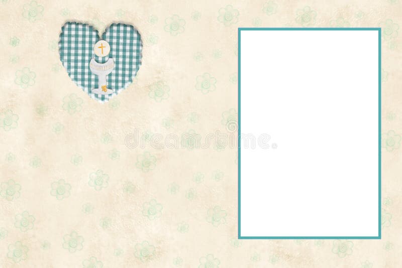 My First Communion photo frame card vector illustration My First Communion photo frame card vector illustration