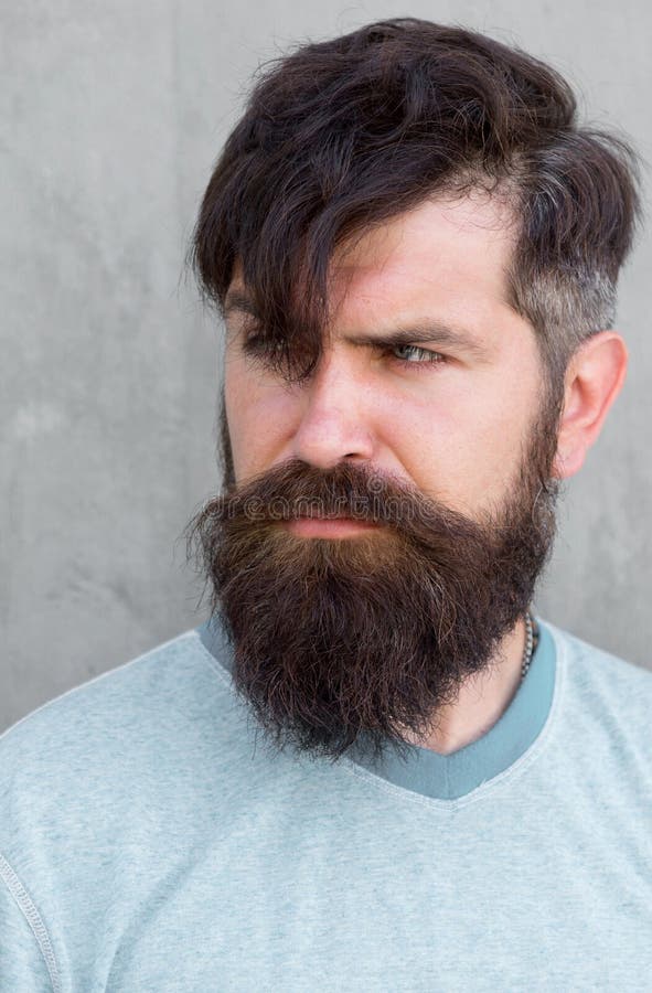 My Hair Speaks for Itself. Serious Guy Wearing Shaped Beard and Styled Hair  Stock Image - Image of haircare, hipster: 162487587