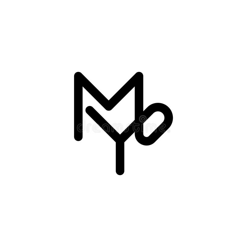 MY Logo, MY Monogram, Initial MY Logo, Letter MY Logo, Letter MY Icon ...