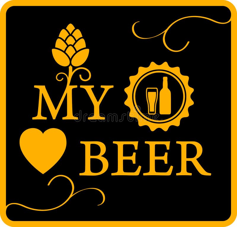 I Love Beer background stock vector. Illustration of beverage 35065849