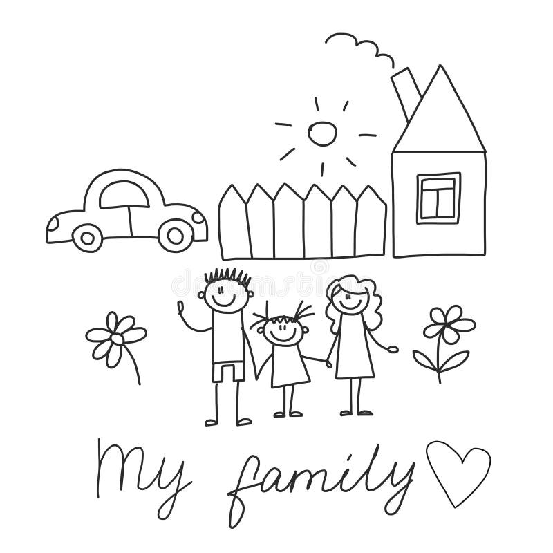 My lovely family stock illustration. Illustration of mother - 68536182