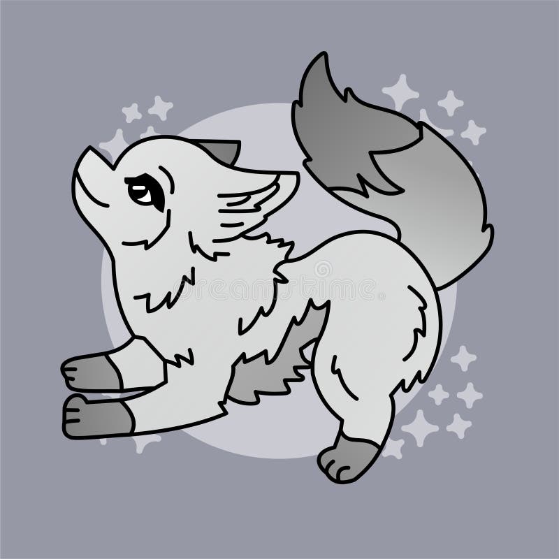 Illustration of Wolf Cartoon, Cute Cartoon Funny Character Flat Design  Stock Illustration - Illustration of animal, backgrounds: 163355712