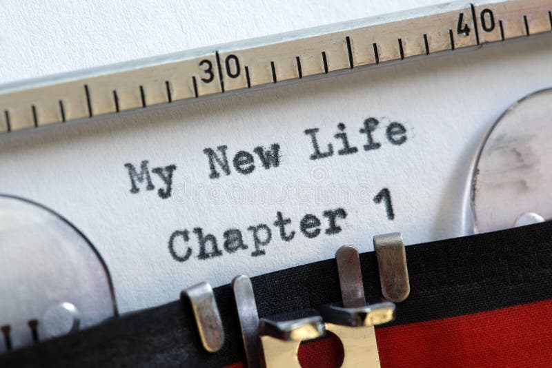 Můj nový život kapitole jeden koncept pro nový začátek, nový rok usnesení, diety a zdravého životního stylu.