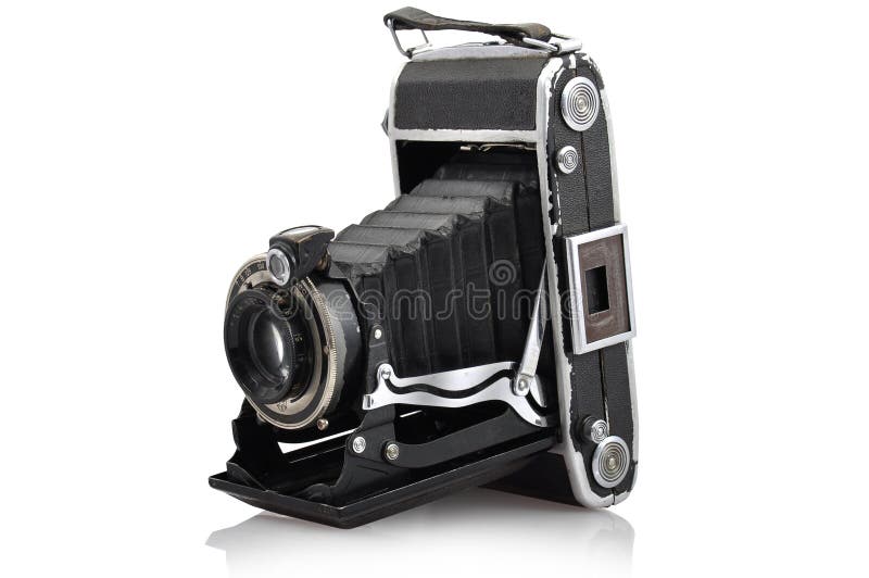 My Old Retro Camera Separated on White Screen Stock Image Image of