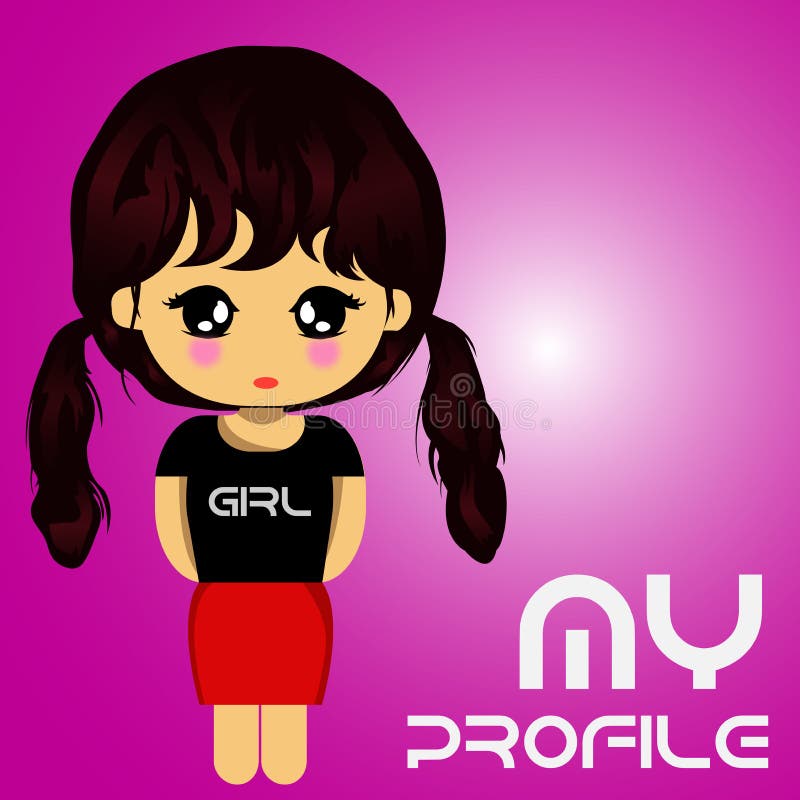 Animated profile picture for girl