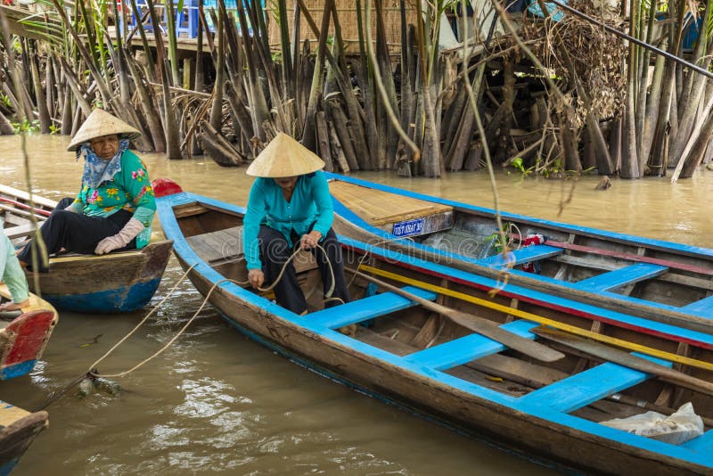 MY THO, VIETNAM - NOVEMBER 24, 2018: Mekong River Delta Jungle C ...