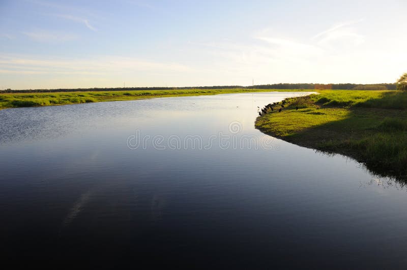 myakka rzeki zmierzch fotografia stock myakka rzeki zmierzch fotografia stock