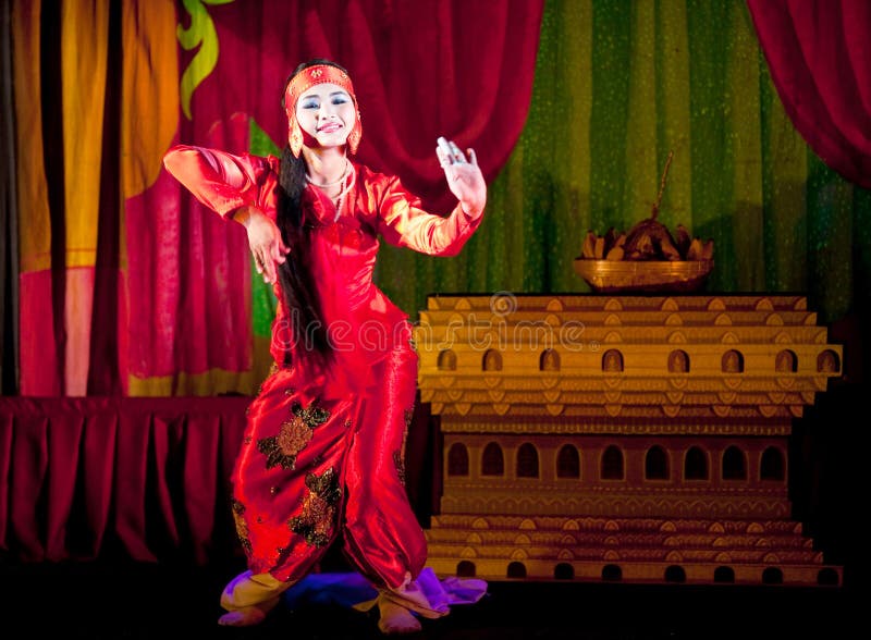 Myanmar Classical Dance royalty free stock images