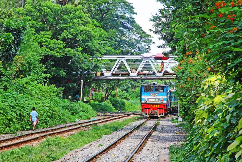 Myanmar Classical Train stock photos