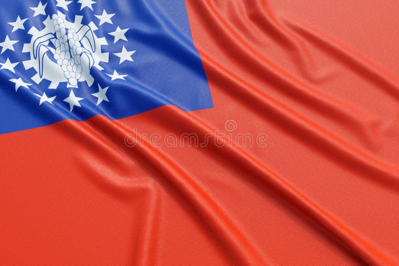 Myanmar-Flagge stock abbildung