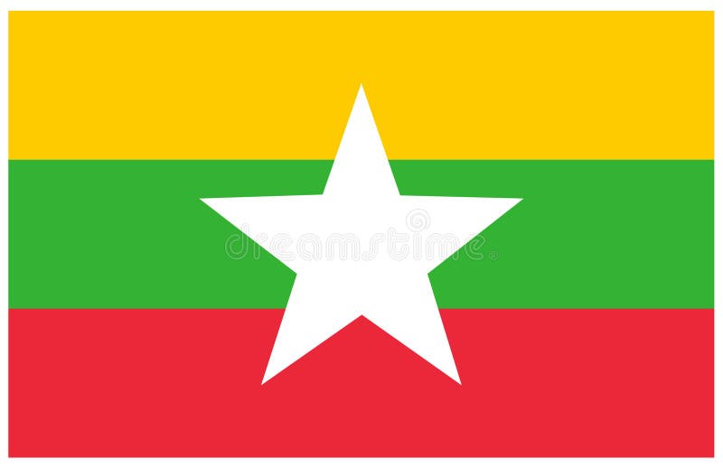 Myanmar-Flagge - Fahne, Asien, Land