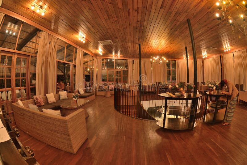 Myanmar style restaurant interior cozy design royalty free stock photography Myanmar style restaurant interior cozy design royalty free stock photography