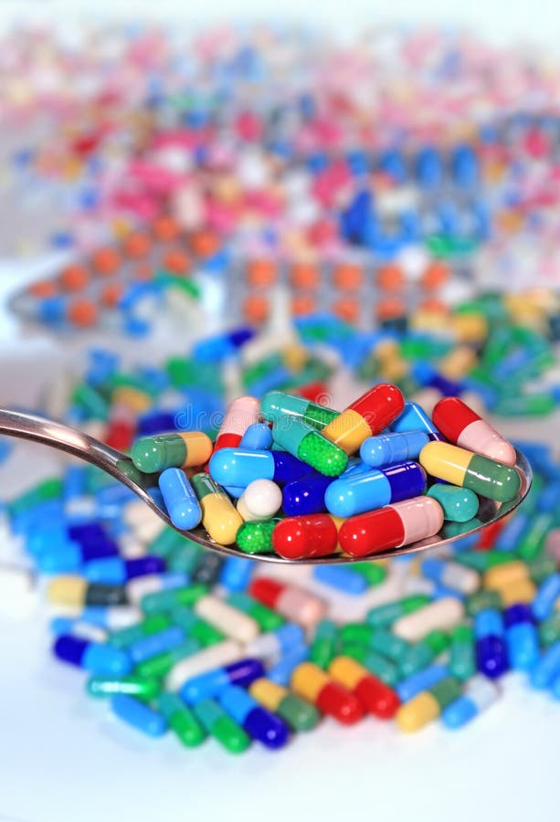 Mycket av skeden av preventivpillerar arkivfoto Mycket av skeden av preventivpillerar arkivfoto