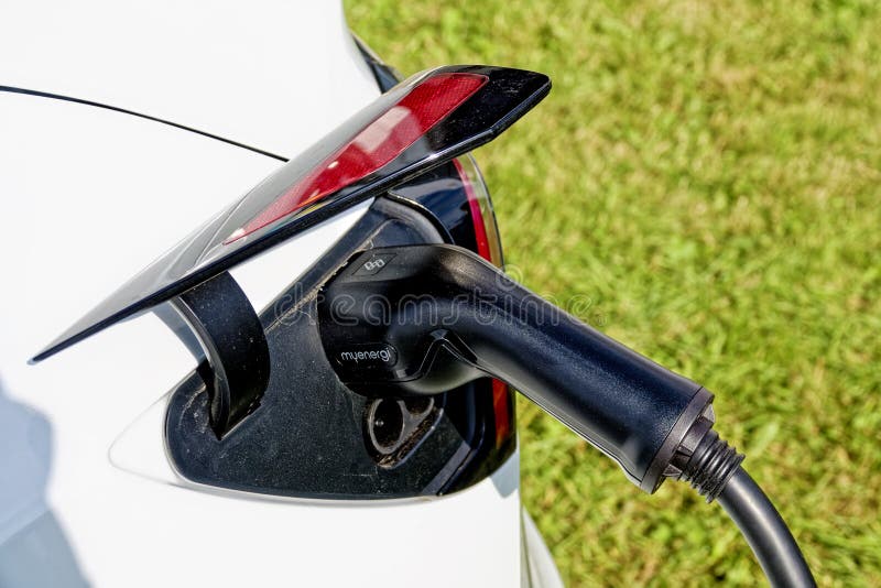 A myenergi Zappi eco-smart solar EV charger stock photography