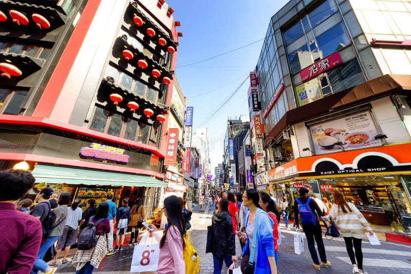 Myeong Shopping  Street Korea  Editorial Stock Photo 