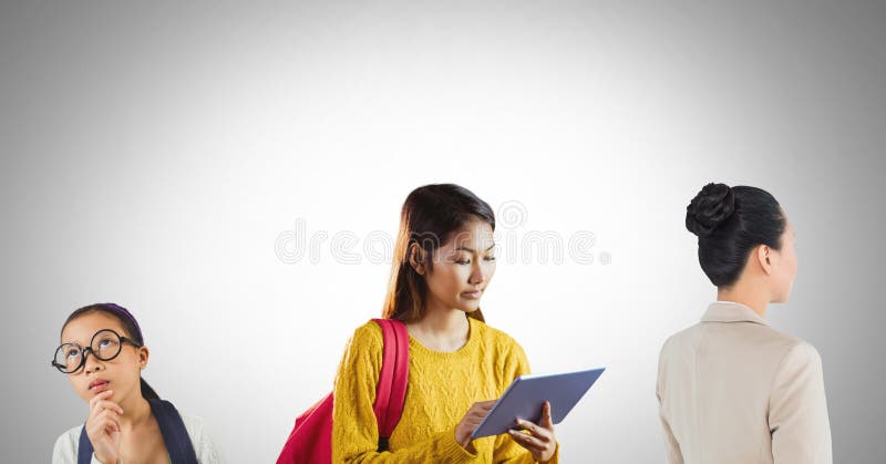 Myndiga utvecklingar för kvinnor som växer upp arkivfoto Myndiga utvecklingar för kvinnor som växer upp arkivfoto